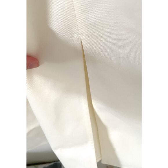 J.Crew Collection Cut Out Knee Length Puff Sleeve Dress Cream Size 24 Plus NEW - Picture 9 of 13